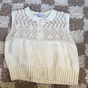 Grey Bandit Cream Knit Sweater Vest